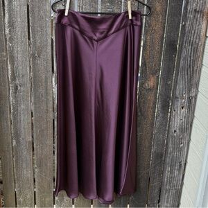 Boden Satin Midi Slip Skirt NWOT In Aubergine Sz 6R